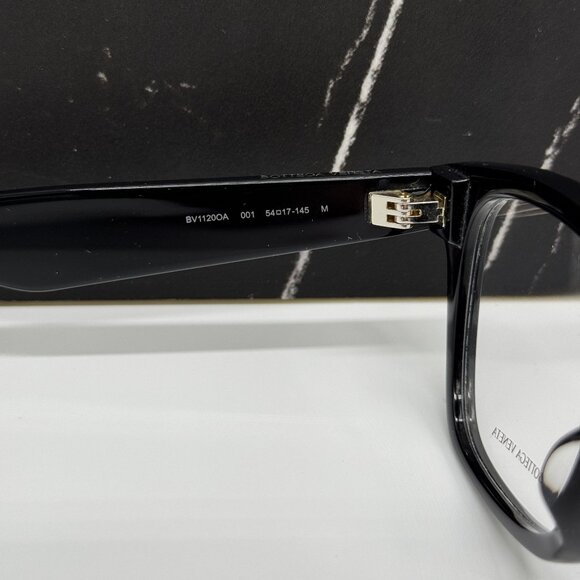 NEW BOTTEGA VENETA BV1120OA 001 BLACK SQUARE WOMEN EYEGLASSES - Picture 9 of 10